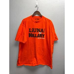 Union Line UFCW Shirt Local 1646 Liuna For Hillary Clinton Orange Political 2XL